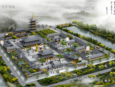 龙门寺庙建筑总体规划方案