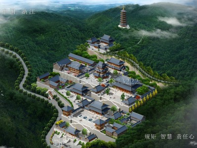 龙门龙王寺古建规划设计布局图